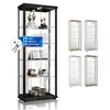 K-Möbel Vitrine en verre debout en noir (176x67x33 cm) avec Voir les images du produit 1