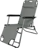 A gray reclining lounge chair is shown against a white background. Voir les images du produit