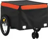 vidaXL Fahrradanhänger Schwarz und Orange 45 kg Eisen Produktbild-Vorschau 4