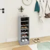 vidaXL Schuhschrank Betongrau 31,5x35x90 cm Holzwerkstoff Produktbild-Vorschau 3