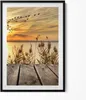 Pier bei Sonnenuntergang– Wandbild mit Rahmen – Gerahmtes Produktbild-Vorschau 1
