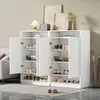 Armadio per scarpe moderno, set da 2 con 4 ante, mobiletto Anteprima dell’immagine prodotto 1