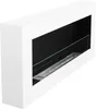 A white, modern ethanol fireplace mounted on a white background. Anteprima dell’immagine prodotto