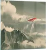 Bilder auf glas - Einteilig - Rot Flugzeug Berge - 60x60cm Produktbild-Vorschau 1
