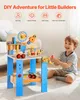 SucceBuy Établi en bois pour enfants avec 62 outils, dès 3 Voir les images du produit 2