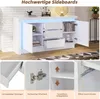 Merax LED kredens 140 cm z regulowanymi półkami, komoda o Podgląd zdjęcia produktu 4