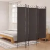 vidaXL 6 ks Paraván hnědý 200x200 cm Látka Náhled obrázku produktu 2