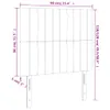 vidaXL LED Kopfteil Blau 90x5x118/128 cm Stoff -  Kopf- & Produktbild-Vorschau 11