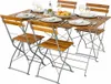 Biergarten Set Klapptisch + 4 Klappstühle Bistroset Stahl Akazienholz 120x70cm Produktbild-Vorschau