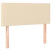vidaXL Tête de lit Crème 80x5x78/88 cm Tissu - Tête & Pieds Voir les images du produit 3