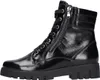 A black patent leather boot with laces and a zipper. Anteprima dell’immagine prodotto