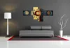 Visario Leinwandbild Abstrakte Sonne 195x80 cm – 4-teilig, Produktbild-Vorschau 2
