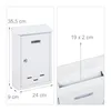 A white mailbox is shown with dimensions indicated by text and lines. Náhled obrázku produktu