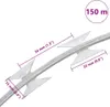 A close-up of concertina razor wire with dimensions indicated. Produktbild-Vorschau