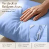 2er Pack Kissenbezug 40x40 cm Himmelblau | 100% Baumwolle | Produktbild-Vorschau 4