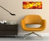 Wallario Premium Leinwandbild Rote  gelbe und orange Kreise Produktbild-Vorschau 2
