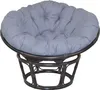 A papasan chair with a gray cushion on a white background. Produktbild-Vorschau