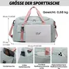 Sporttasche,42L Reisetasche(Gruen/Rosa) mit Schuhfach Produktbild-Vorschau 5