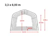 Robuster Weideunterstand 3,3x6 m wetterfeste PVC Plane 800N Produktbild-Vorschau 4
