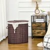 Panier à linge HOMCOM, 100 L, avec couvercle, 2 sacs à Voir les images du produit 2