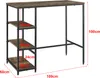 Bartisch Växjö 100x109x60cm Bartresen mit 3 Ablagen Produktbild-Vorschau 3