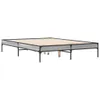 vidaXL Bettgestell Grau Sonoma 140x190 cm Holzwerkstoff und Produktbild-Vorschau 3