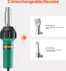 A hot air tool and its interchangeable nozzles are displayed. Podgląd zdjęcia produktu