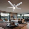 LED Ventilator, Fernbedienung, 3 Stufen, Glas opal, 137cm Produktbild-Vorschau 3