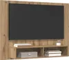 A TV stand with a TV mounted above it. Anteprima dell’immagine prodotto