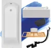 Badewanne Rechteck Set 5in1 150x70 mit Ablaufgarnitur und Produktbild-Vorschau 9