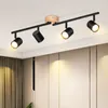 ZMH LED stropní reflektor 4 plameny stropní lampa dřevo Náhled obrázku produktu 1