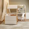 Łóżeczko dziecięce 90x200 cm z litego drewna z biurkiem i Podgląd zdjęcia produktu 10