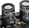 Lot de bougeoirs Relaxdays avec plateau et pierres, 39,5 cm Voir les images du produit 7