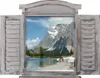 Lustro ścienne okno z okiennicami 53x42x5cm ~ szary shabby Podgląd zdjęcia produktu 10