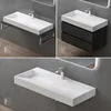 doporro Lavabo Suspendu avec Bonde Vasque à Poser Blanc Mat Voir les images du produit 4