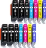 A collection of ink cartridges arranged in two rows. Produktbild-Vorschau