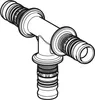 Geberit Mepla, T-Stück, gleichseitig, Messing, d20 mm, 1 Produktbild-Vorschau 3