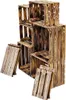A stack of wooden crates arranged in a pyramid formation against a white background. Anteprima dell’immagine prodotto