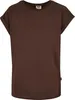 Urban Classics Ladies Organic Extended Shoulder Tee brun - Voir les images du produit 6