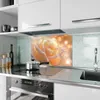 Küchenrückwand Spritzschutz Glas mit Motiv Leuchtende Blüte Produktbild-Vorschau 2