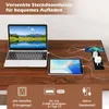 COSTWAY Biurko w kształcie litery L ze stacją ładującą, Podgląd zdjęcia produktu 7