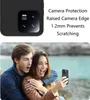 A couple taking a selfie with a smartphone, with a close-up of a phone case's camera protection feature shown above. Produktbild-Vorschau