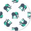 MuchoWow® Mauspad Mousepad Elefant - Muster - Grün 50x50 cm Produktbild-Vorschau 1