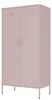 Lendo Online Armoire Vestiaire 90x50x180 cm Métal Rose Voir les images du produit 5