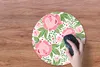 MuchoWow® Mauspad Mousepad Blumen - Rosa - Muster 40x40 cm Produktbild-Vorschau 4