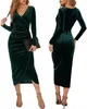 Solidchoice – Damen Cocktailkleid aus Samt mit V-Ausschnitt Produktbild-Vorschau 2