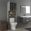 vidaXL Armadio per lavatrice grigio cemento 64x25,5x190 cm Anteprima dell’immagine prodotto 11