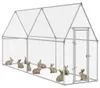 vidaXL Cage à poules argentée 400x100x190 cm Acier Voir les images du produit 5