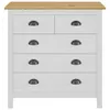 vidaXL Sideboard Hill Range Blanc 79×40×80 cm Pin massif Voir les images du produit 3
