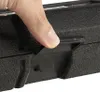 A close-up shot of a hand pressing down on a latch of a black textured case. Anteprima dell’immagine prodotto